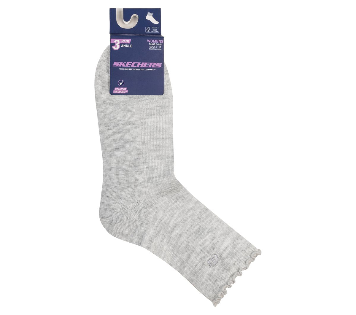 Skechers- Women|Clothing 3 Pack Women's Ankle Lettuce Socks