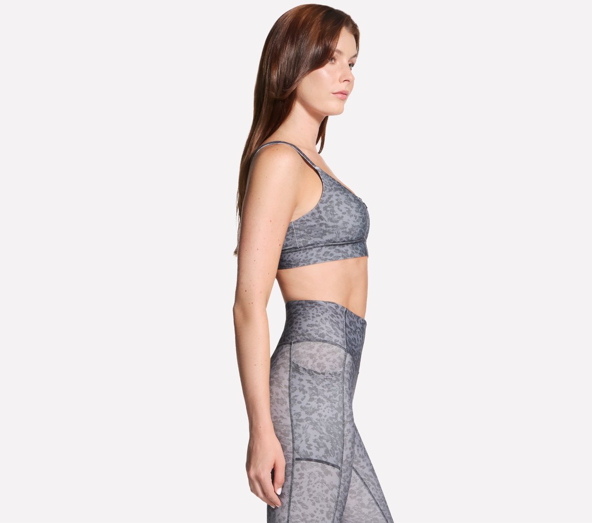Skechers- Women GO WALK Evolution Printed Zip Front Bra