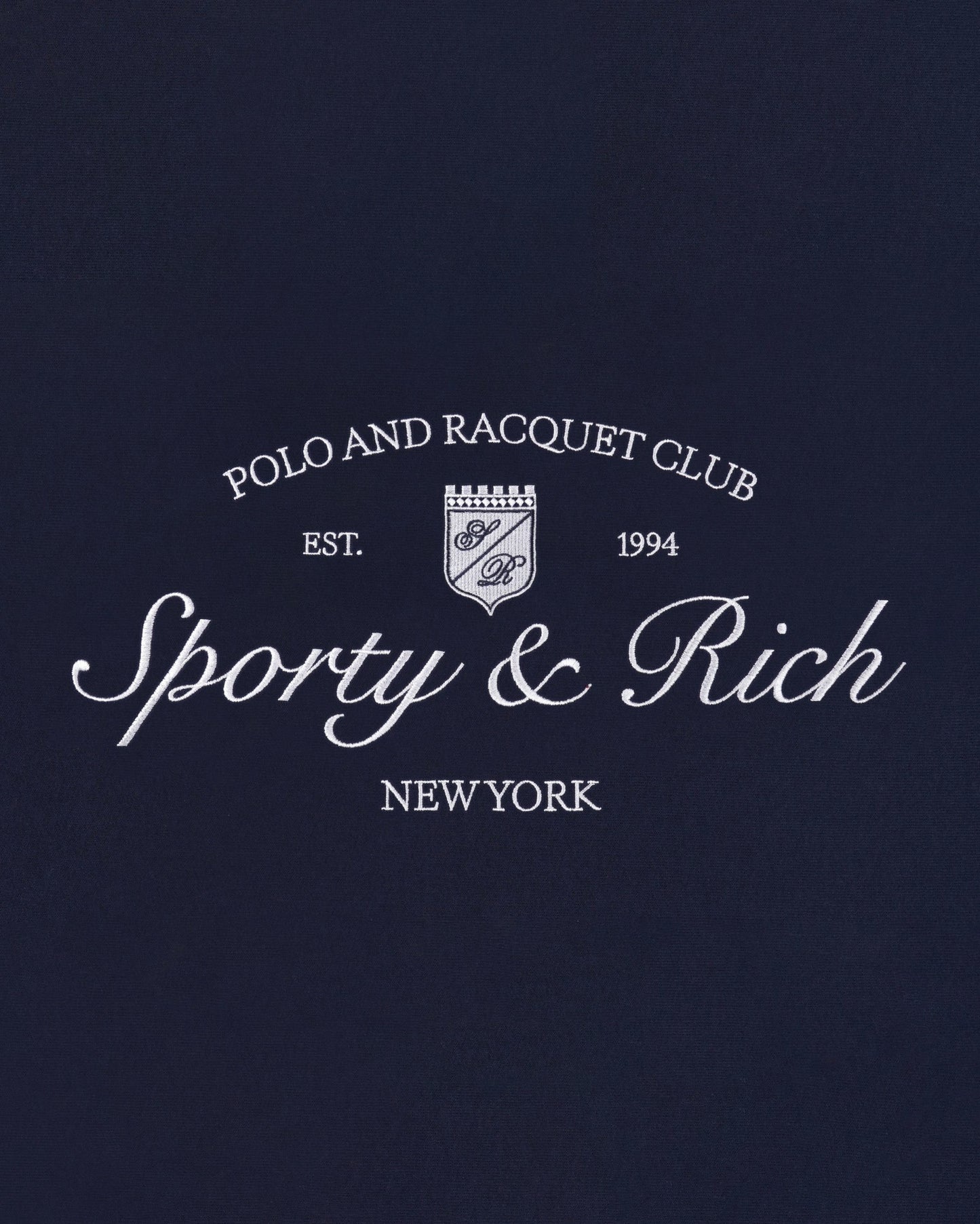 Syracuse Embroidered Crewneck - Navy/White