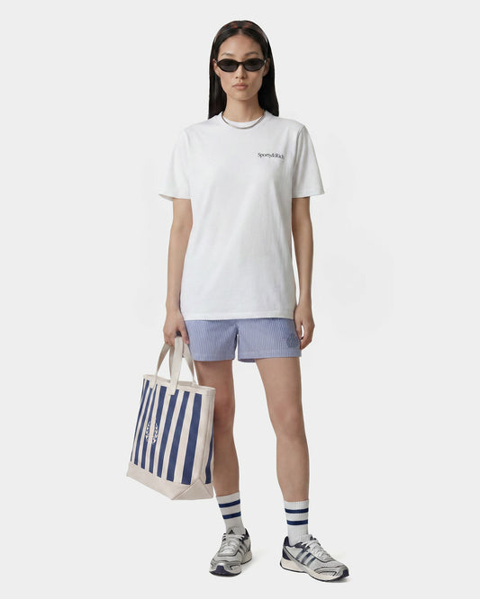 Drink More Water T-Shirt - White/Light Navy