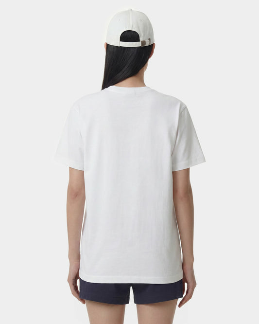H&W Crest T-Shirt - White/Light Navy