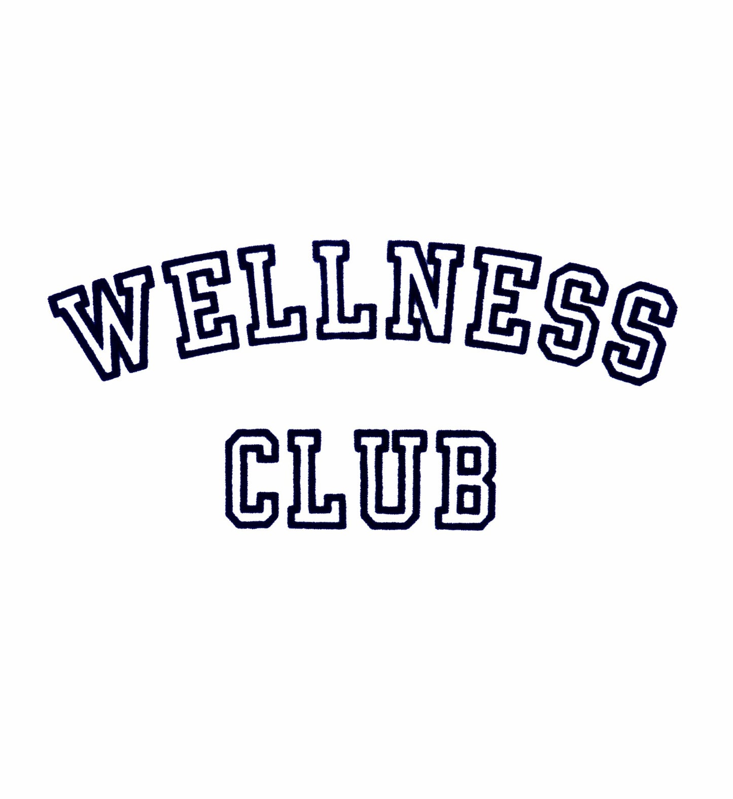 Wellness Club Baseball Tee - White/Navy