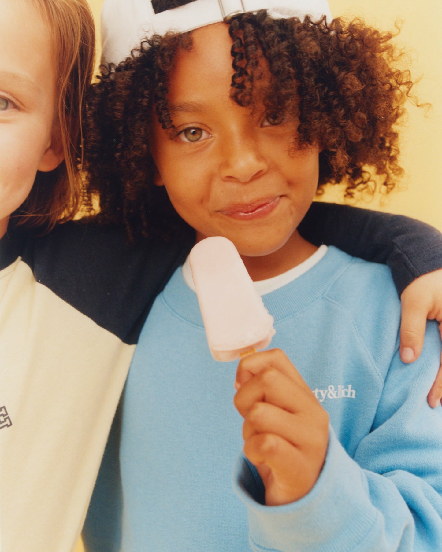 Eat More Veggies Kids Crewneck - Juniper/White
