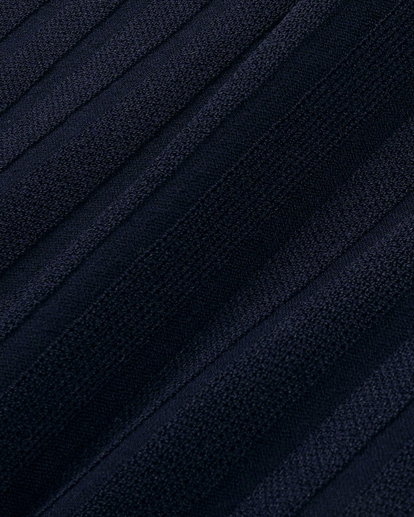 SRC Ribbed Polo - Dark Navy/White