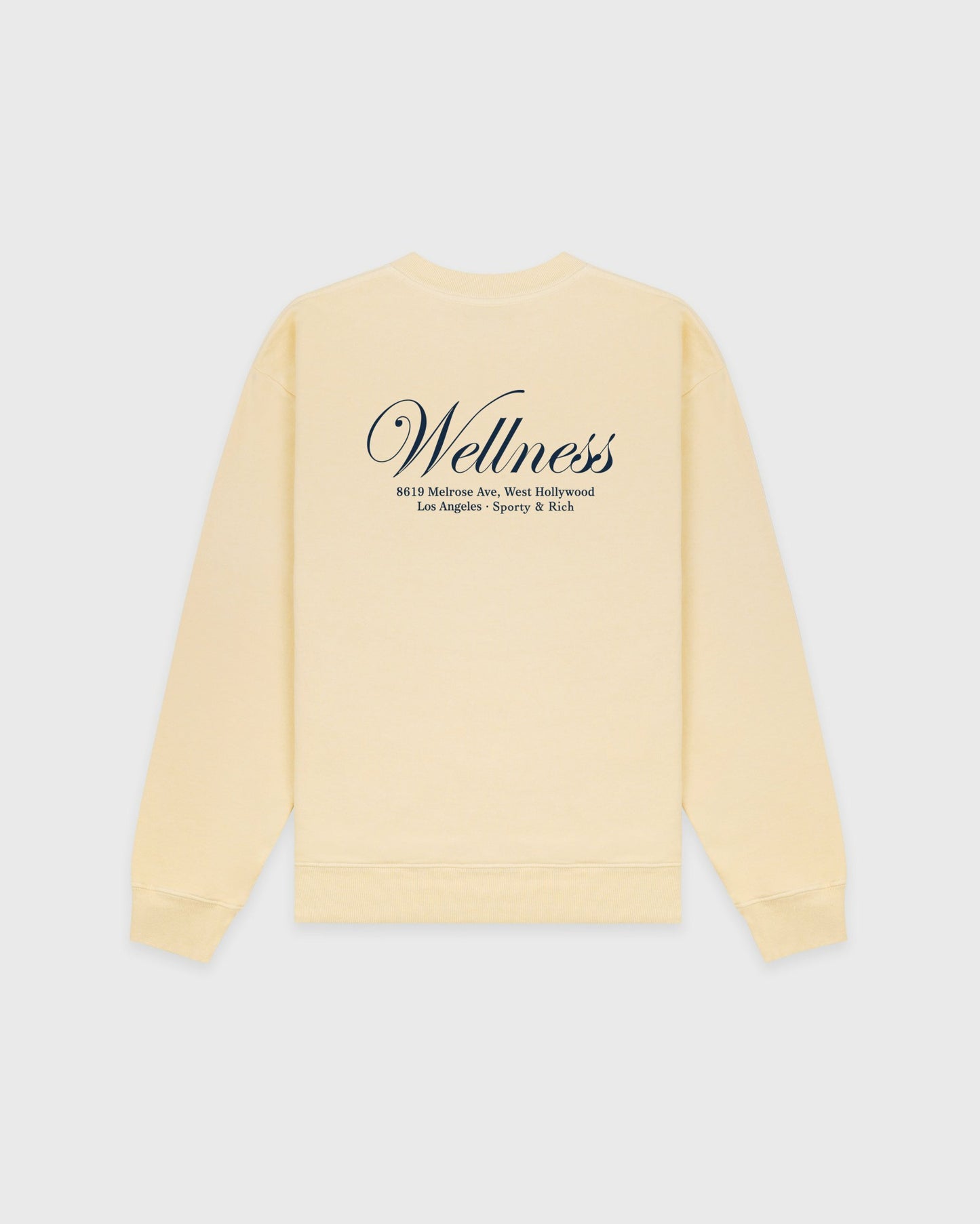 Avenue Crewneck - Almond/Navy