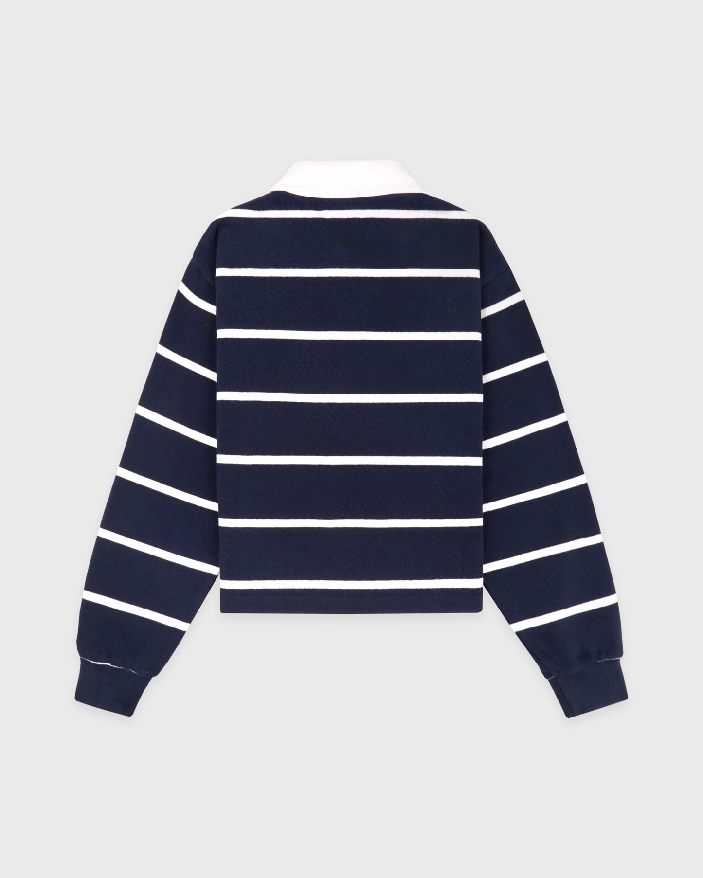Serif Logo Rugby Polo - Navy/White