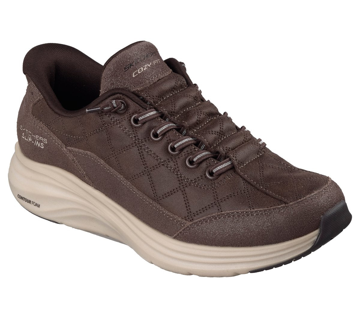 Skechers- Women Slip-ins: Contour Foam - Cozy Fit Natural Ease
