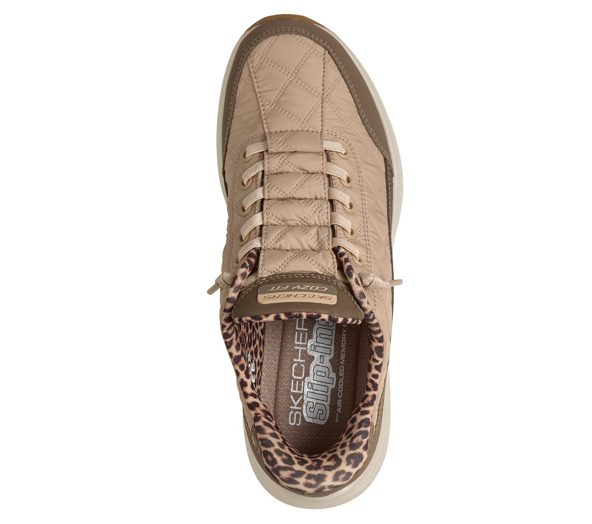Skechers- Women Slip-ins: Contour Foam - Cozy Fit Leopard Dream