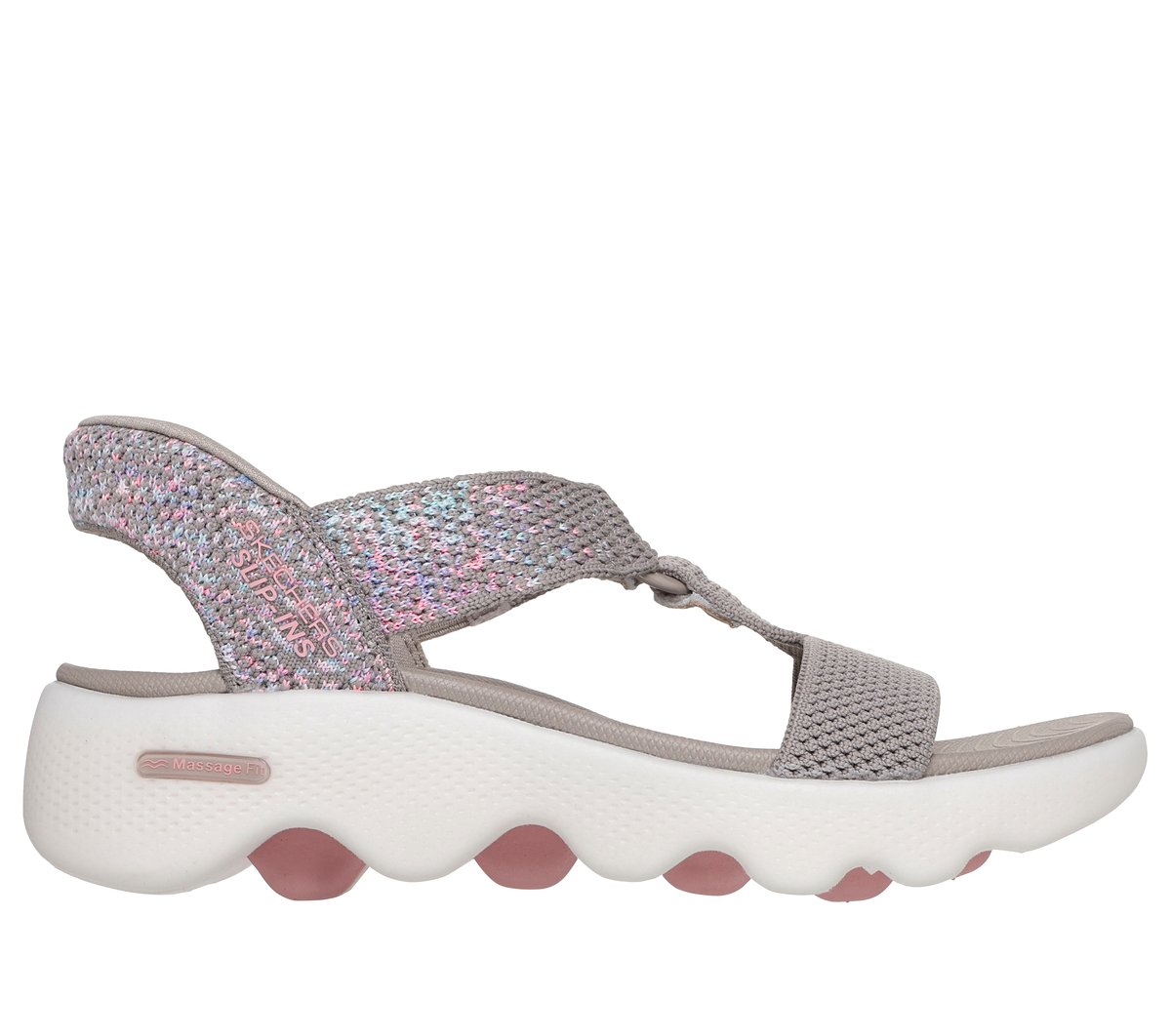 Skechers- Women Slip-ins: GO WALK Massage Fit Sandal - Confetti Sky