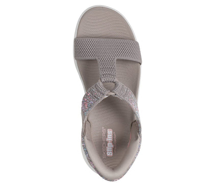 Skechers- Women Slip-ins: GO WALK Massage Fit Sandal - Confetti Sky