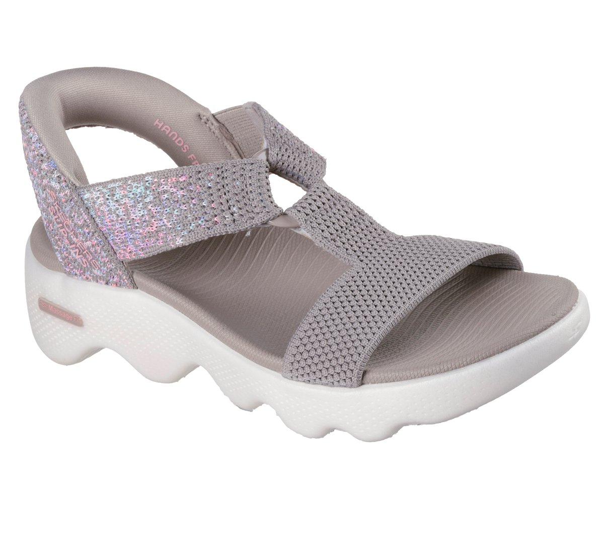 Skechers- Women Slip-ins: GO WALK Massage Fit Sandal - Confetti Sky