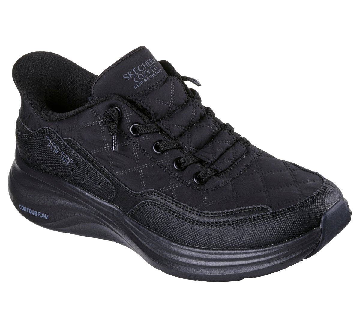 Skechers- Women Slip-ins Work Slip-Resistant: Contour Foam - Cozy Fit