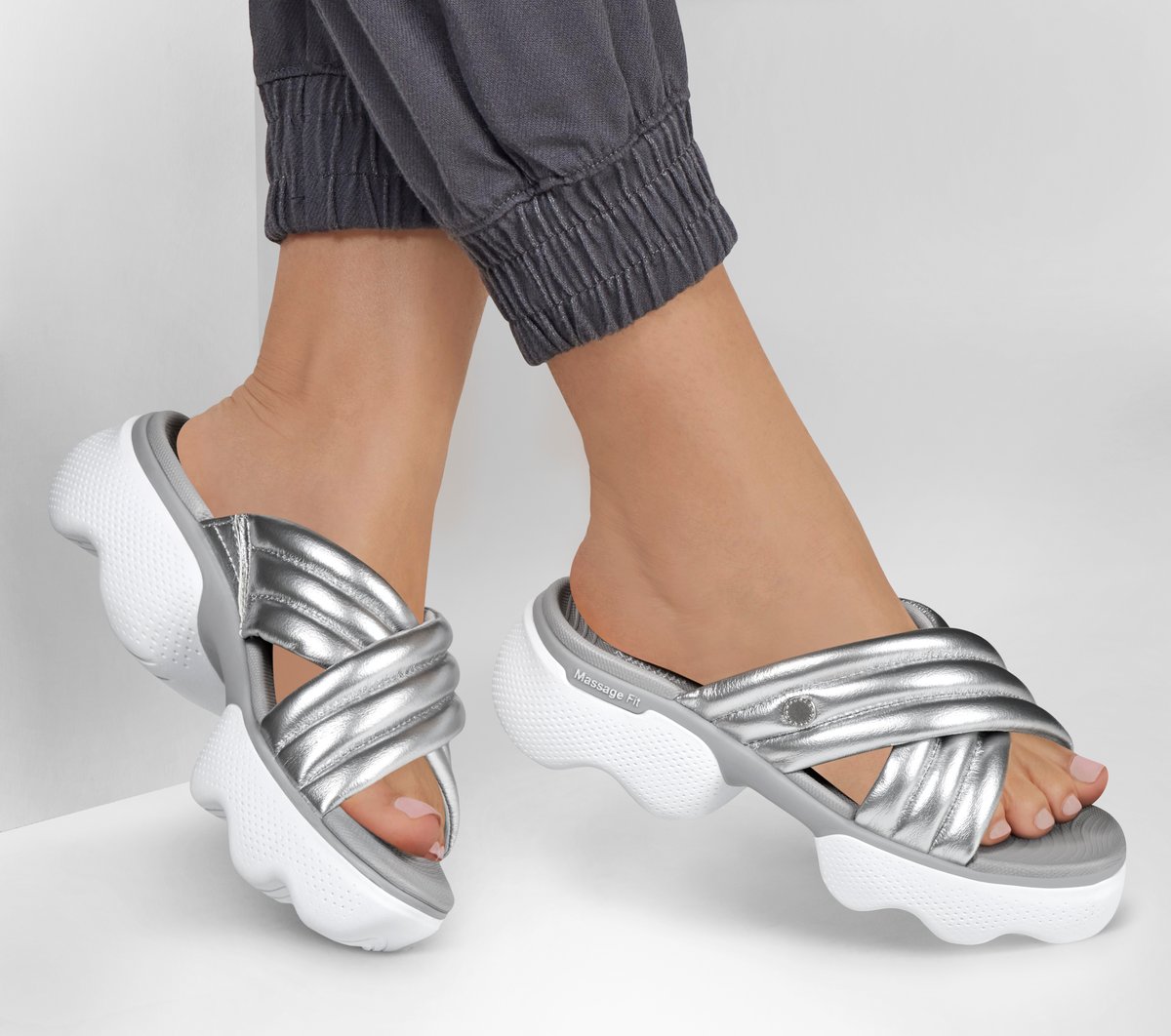Skechers- Women Martha Stewart:Massage Fit Edge - Shine Bright