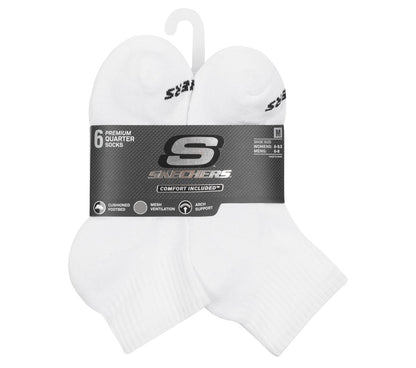 Skechers- Women|Clothing 6 Pack Core Quarter Medium Socks