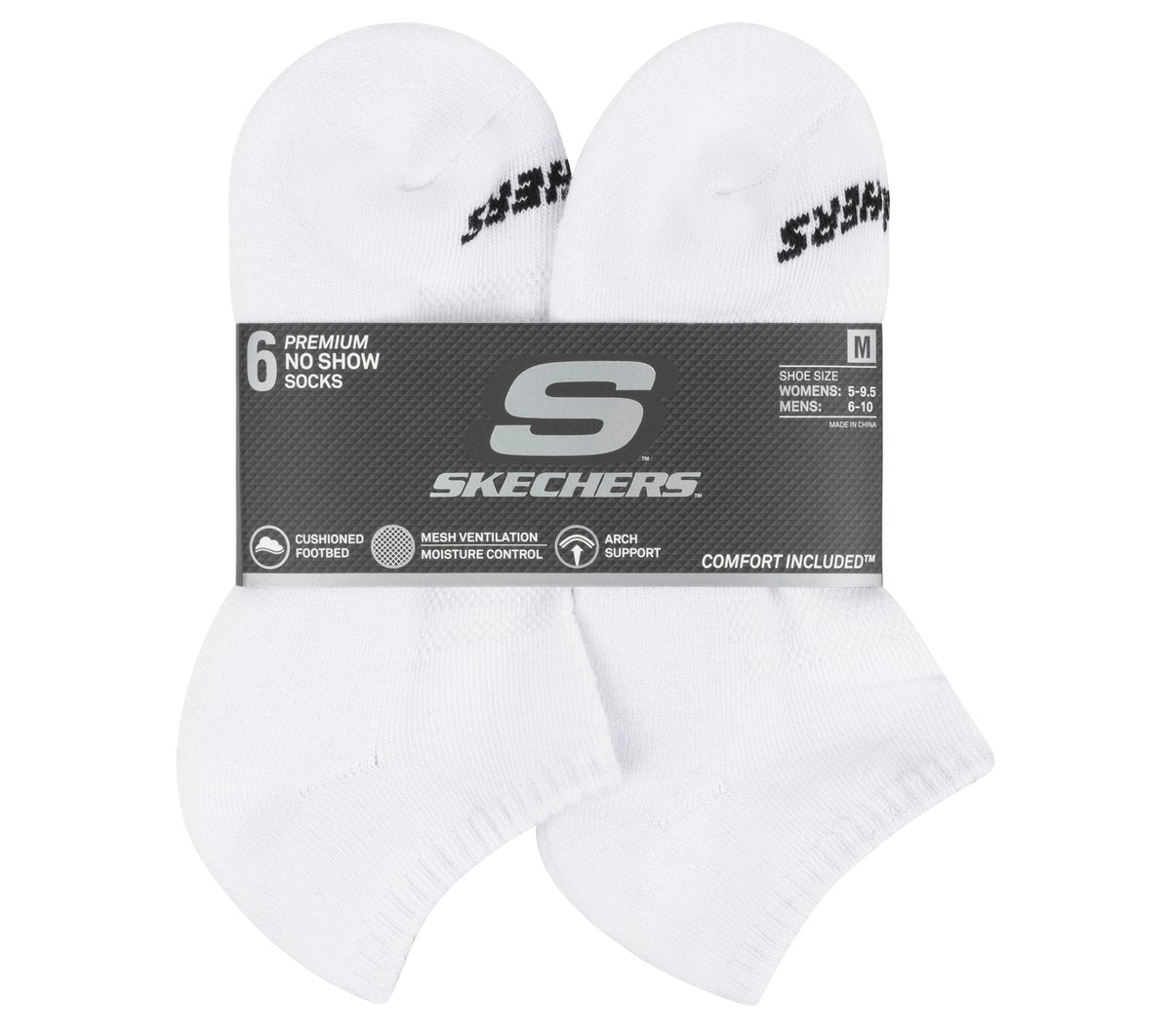 Skechers- Women|Men|Clothing 6 Pack Core Low Cut Medium Socks