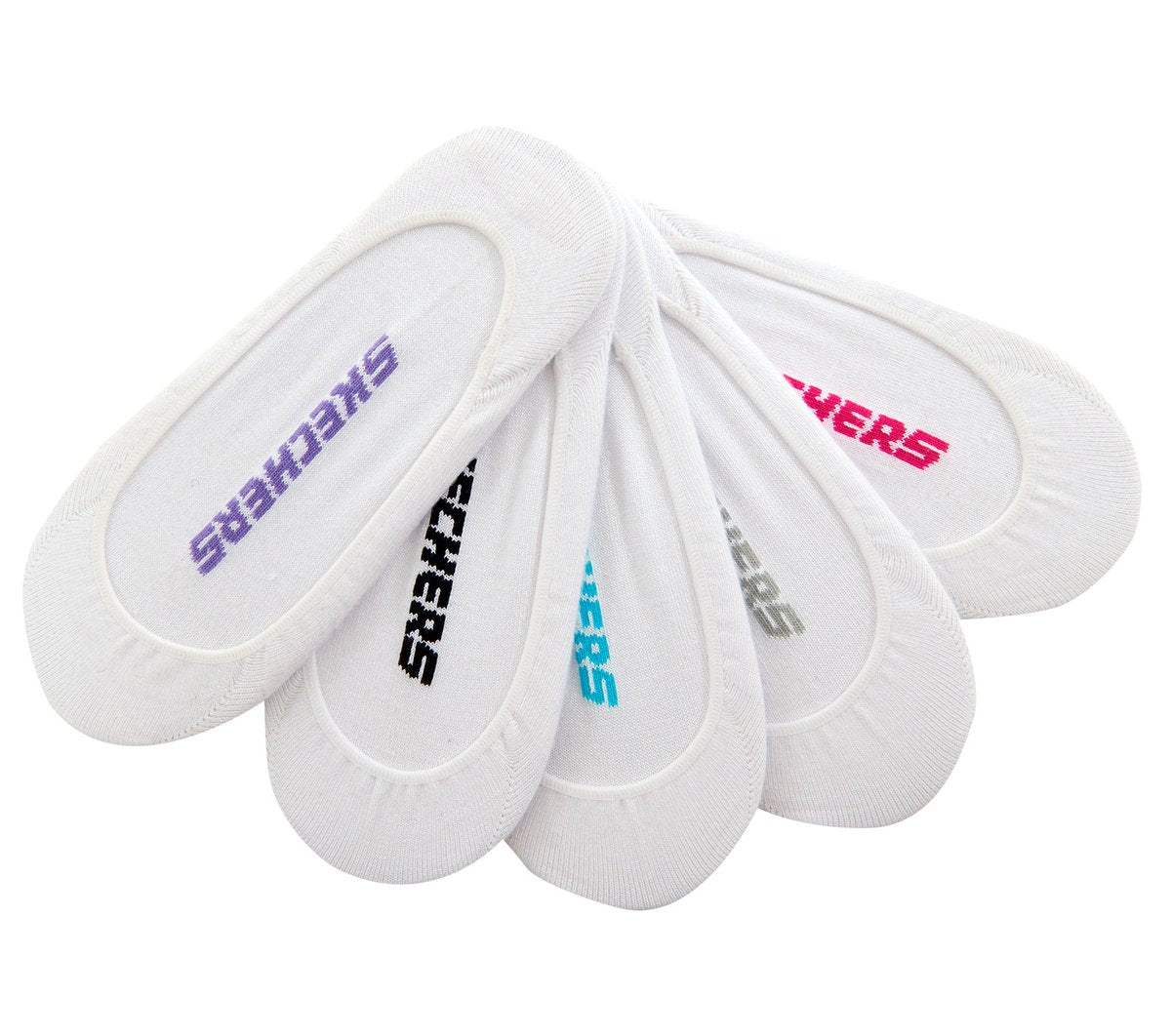 Skechers- Women|Clothing 5 Pack Non Terry Solid Liner Socks