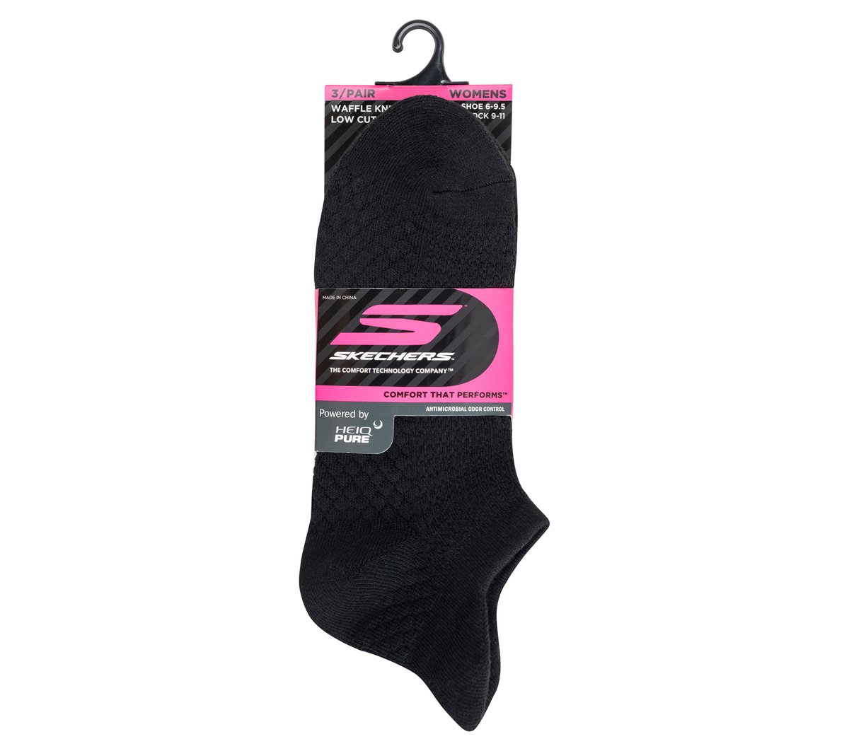 Skechers- Women|Clothing 3 Pack Women's Performance Low Cut Textured Socks