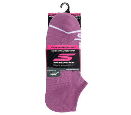 Skechers- Women|Clothing 3 Pack Women's No Show Premium Basic Socks