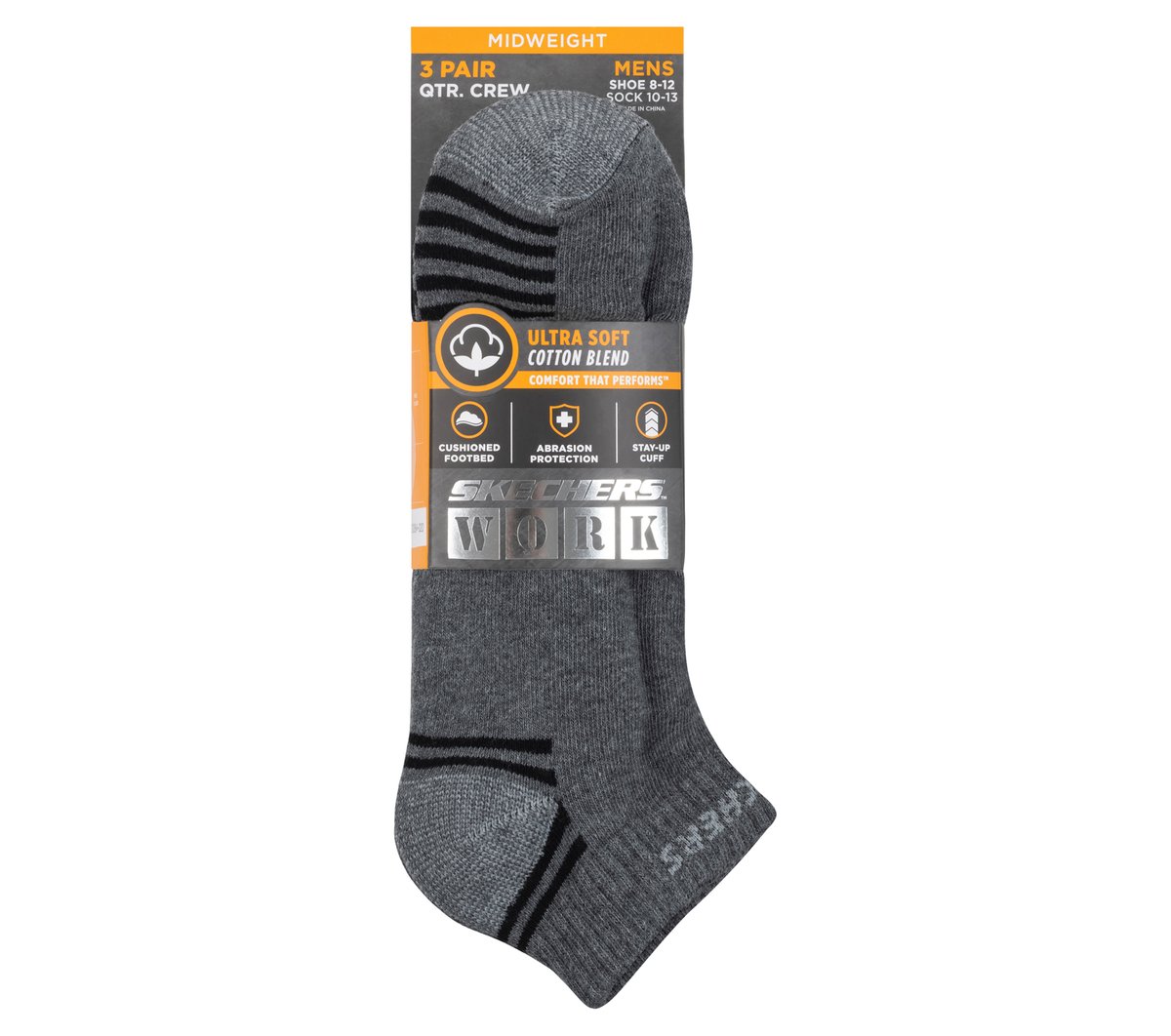 Skechers- Women|Men|Clothing 3 Pack Low Cut Terry Trainer Work Socks