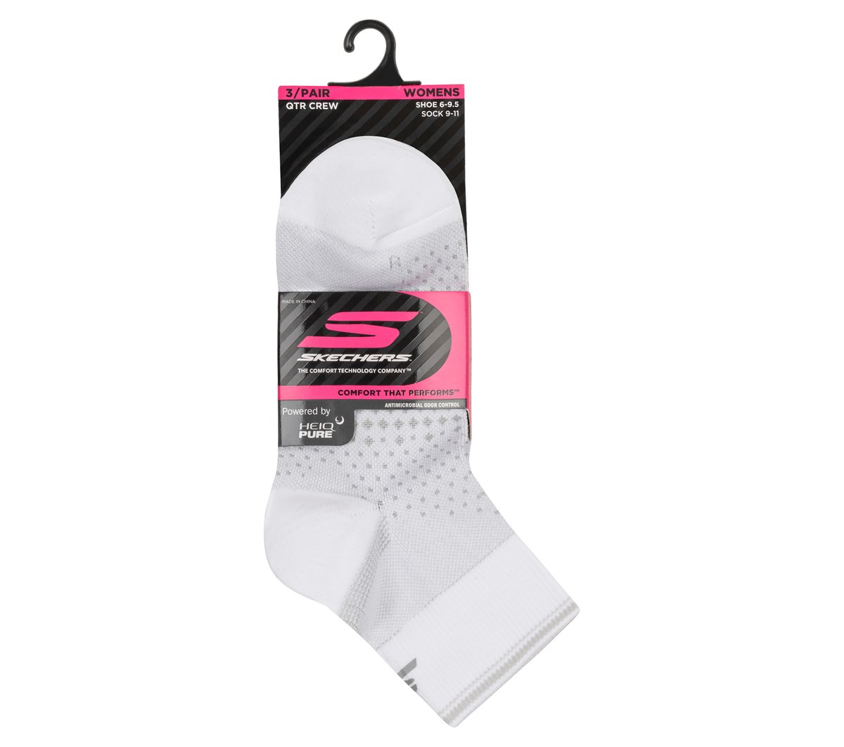 Skechers- Women|Clothing 3 Pack Women's Reflective Performance Quarter Socks