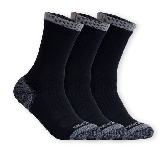 Skechers- Women|Men|Clothing 3 Pack Half Terry Work Crew Socks