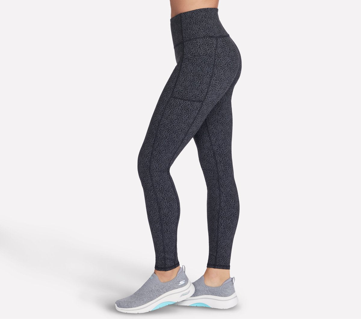 Skechers- Women GO WALK Full Length High-Waisted Daisies Legging