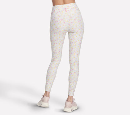 Skechers- Women GO WALK Rib Floral Full Length High-Waisted Legging