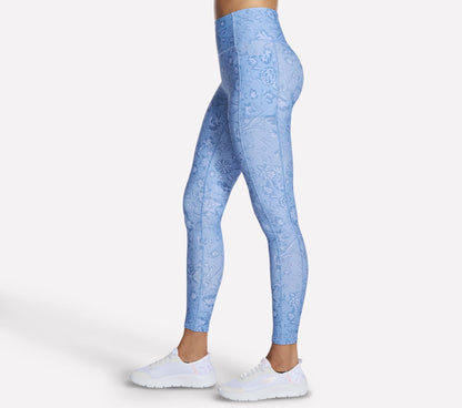Skechers- Women GO WALK Printed Full Length High-Waisted Legging