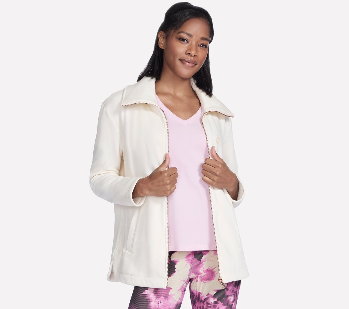 Skechers- Women GO SNUGGLE Tunic Full Zip Jacket