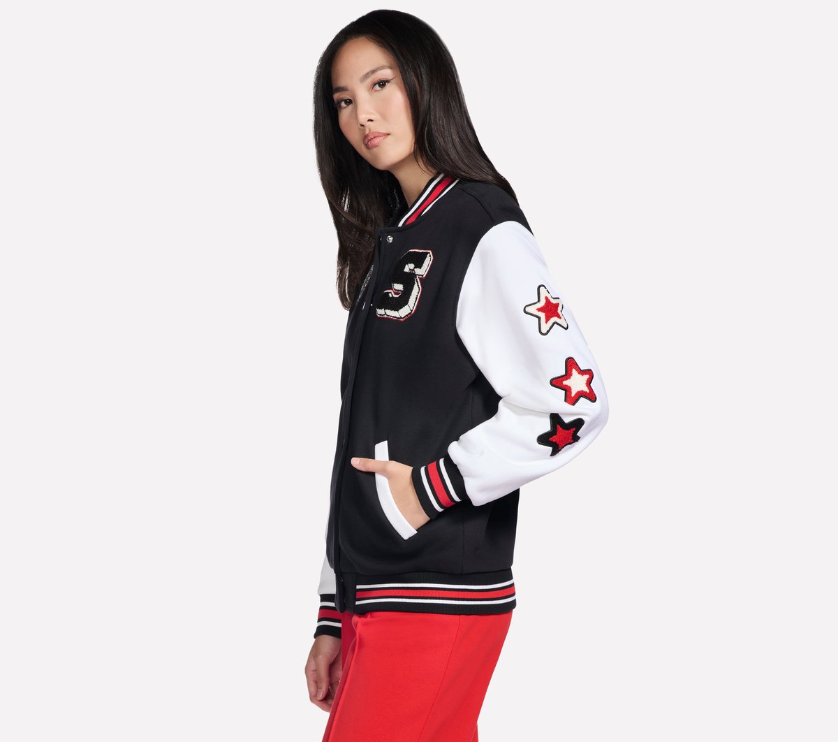 Skechers- Women Classic Varsity Jacket