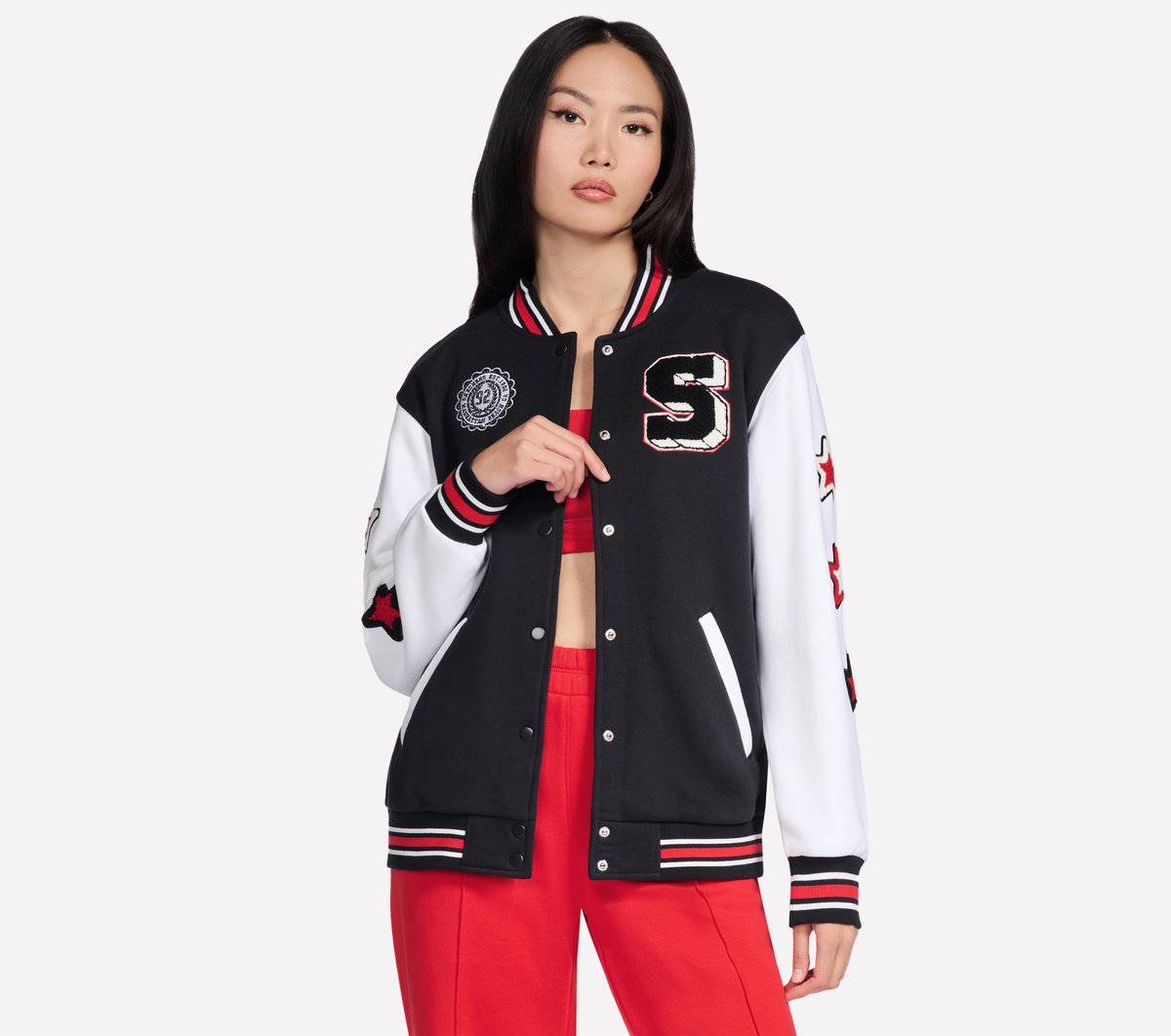 Skechers- Women Classic Varsity Jacket