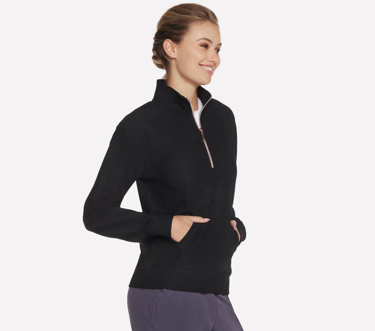 Skechers- Women GO LUXE Rib 1/4 Zip
