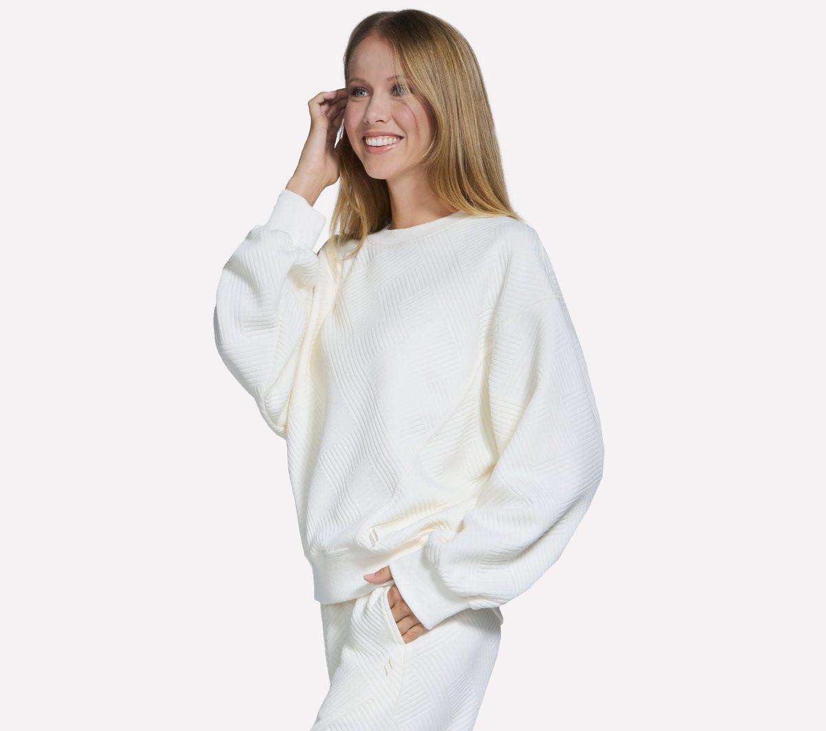 Skechers- Women Downtown Cozy Fit Long Sleeve Crew