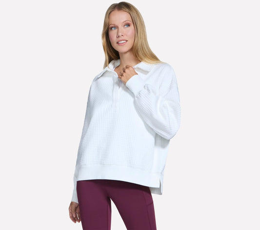 Skechers- Women Downtown Cozy Fit Collared Long Sleeve