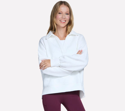 Skechers- Women Downtown Cozy Fit Collared Long Sleeve