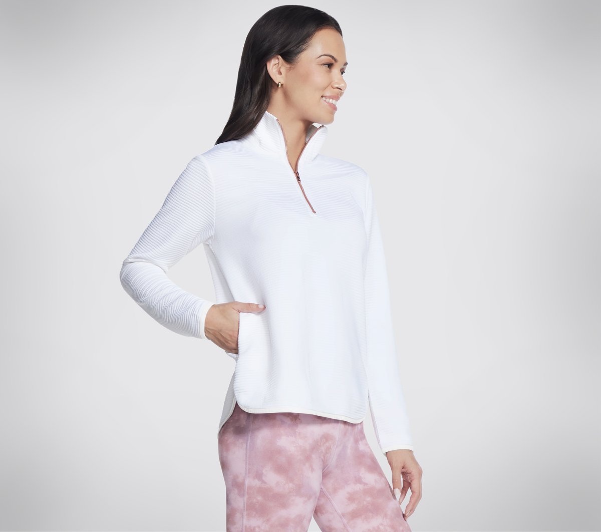 Skechers- Women Soft Knit Ottoman 1/4 Zip