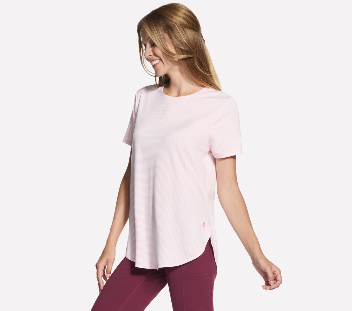Skechers- Women GO DRI Swift Stripe Tunic Tee