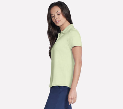 Skechers- Women Short Sleeve On The Green Striped Polo