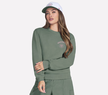 Skechers- Women Collegiate Crest Crewneck