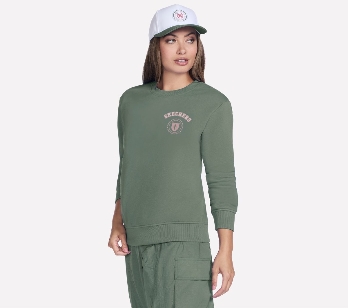 Skechers- Women Collegiate Crest Crewneck