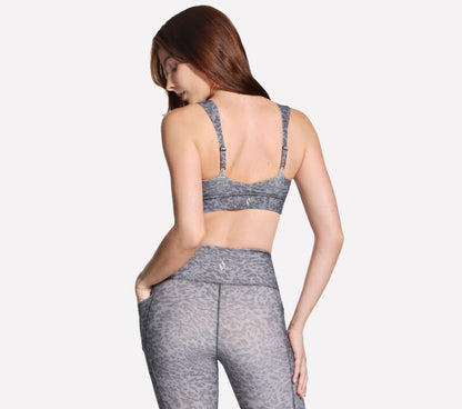 Skechers- Women GO WALK Evolution Printed Zip Front Bra
