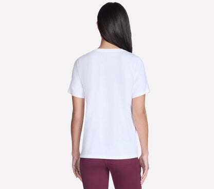Skechers- Women Floral Diamond Short Sleeve Tee