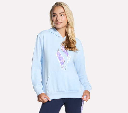 Skechers- Women Floral Diamond Pullover Hoodie