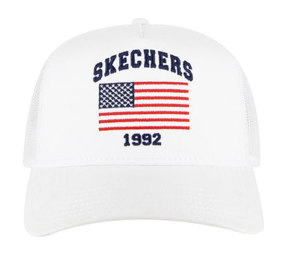 Skechers- Women|Men|Clothing Accessories USA Flag Trucker Hat