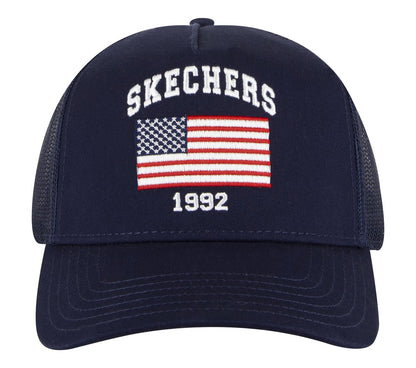 Skechers- Women|Men|Clothing Accessories USA Flag Trucker Hat