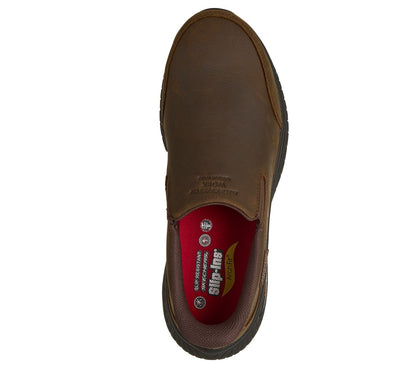 Skechers- Men Slip-ins Work Slip-Resistant: Arch Fit Crosser
