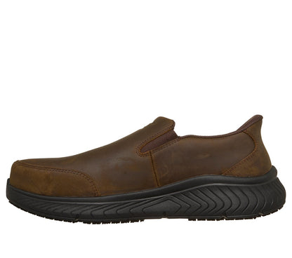 Skechers- Men Slip-ins Work Slip-Resistant: Arch Fit Crosser