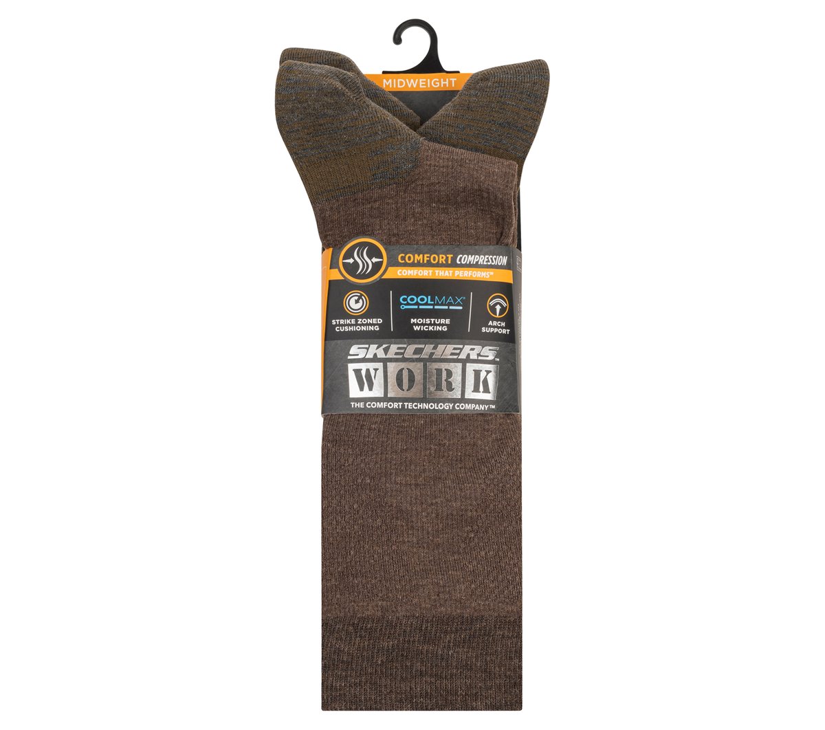 Skechers- Men|Clothing Work: 3 Pack Men's Over Calf Compression Socks