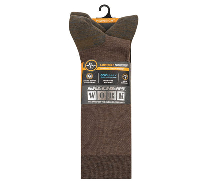 Skechers- Men|Clothing Work: 3 Pack Men's Over Calf Compression Socks