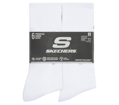 Skechers- Men|Clothing 6 Pack Large Core Crew Socks